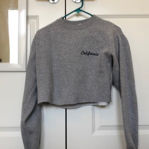 Cropped embroidered “California” sweatshirt